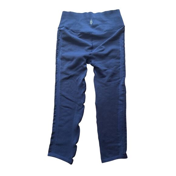 Free People Movement Indigo Ribbed High Waisted Leggings, Sz Large (EE-1119) - Picture 2 of 7